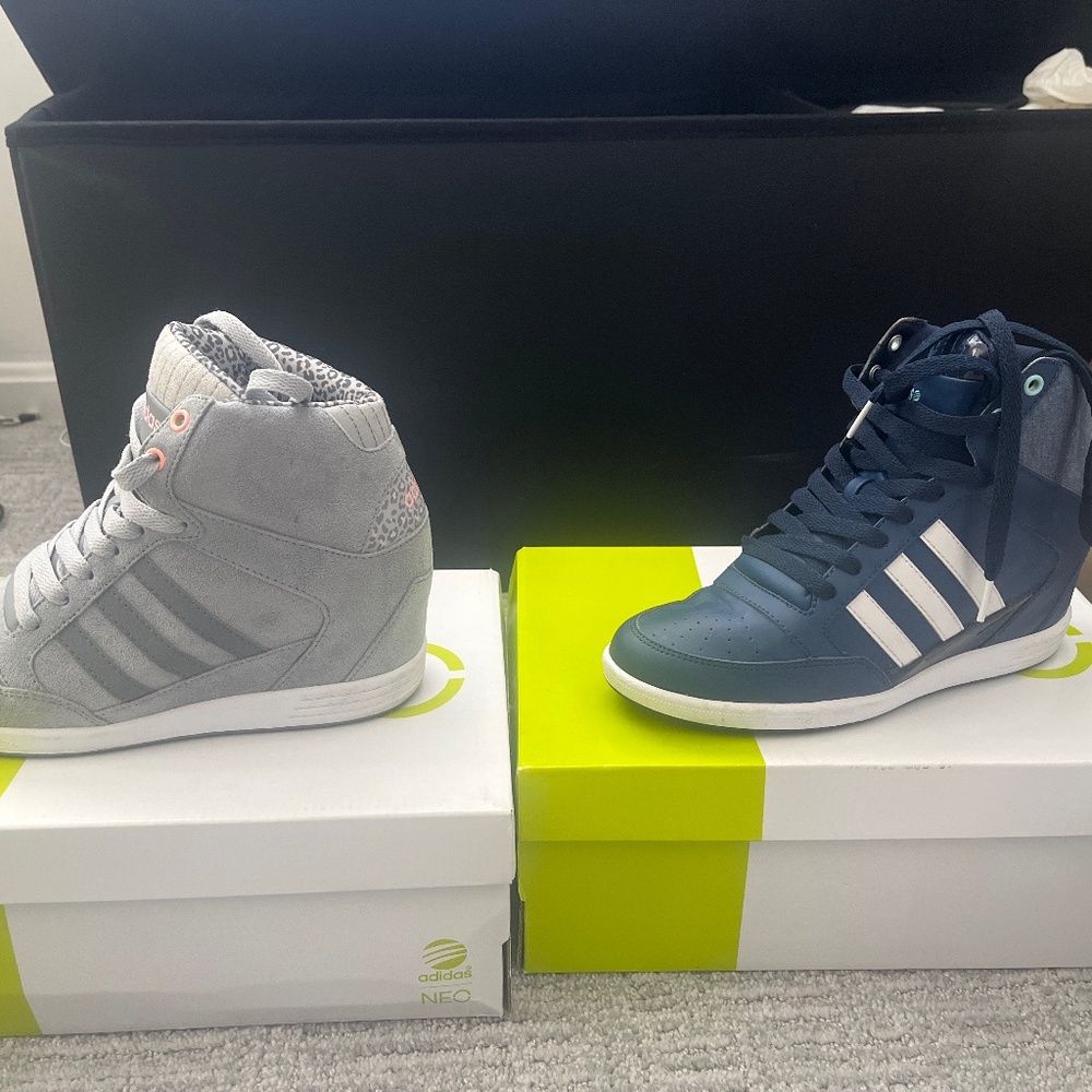 Adidas wedge high tops